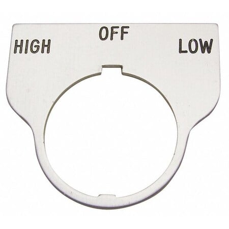 Standard Legend Plate, High-Off-Low MPN:09017044