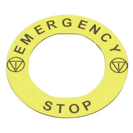 LegendPlate, EmergencyStop, Ylw/Ylw, Round MPN:09022-004
