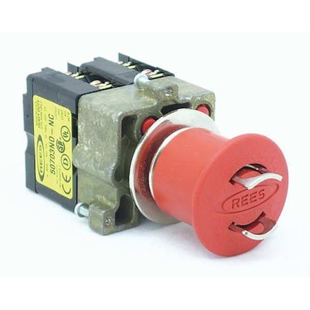 Emergency Stop Push Button, 22 mm, 2NO/2NC, Red MPN:22102-122