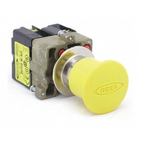 Push Button Plunger, NO/NC, 22mm, Yellow MPN:22102204