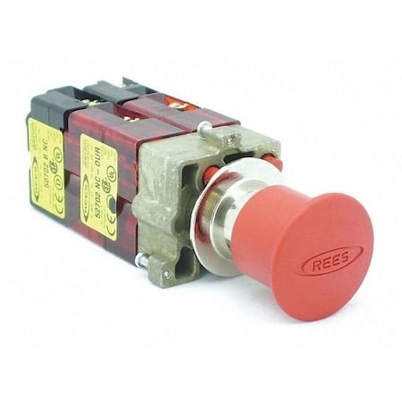 Push Buttonw/2 NC/1 NO/1 NC Mt, Red, 22mm MPN:22102242