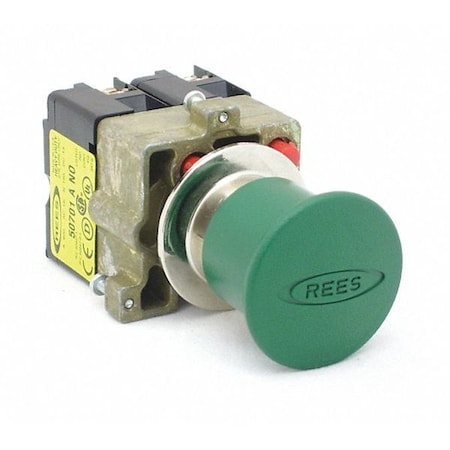 Push Button w/2 NO, 22mm, Momentary, Green MPN:22102303