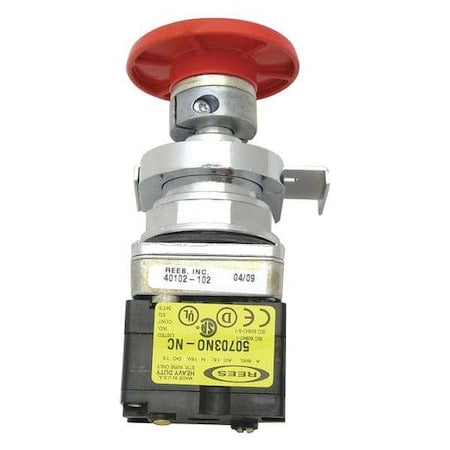 Emergency Stop Push Button, 30 mm, 1NO/1NC, Red MPN:40102-102