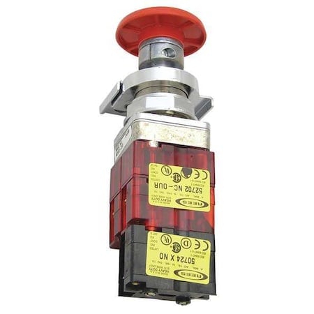Emergency Stop Push Button, 30 mm, 1NO/2NC, Red MPN:40102-212