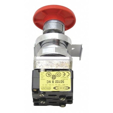 Push Button w/1 NO/1 NC Cntct, 30.5mm, Red MPN:40102112