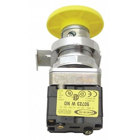 Push Buttons w/1 NO/1 NC, Yellow, 30.5mm MPN:40102114