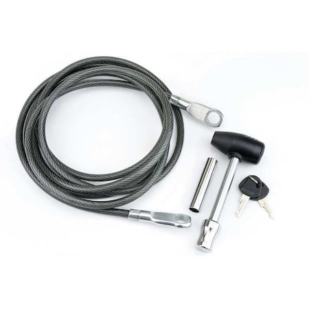 Receiver Lock and Cable, 12 ft., Steel, Bk, REESE TOWPOWER MPN:7031600