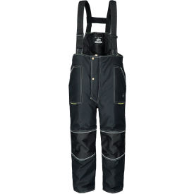 RefrigiWear® ErgoForce® Men's Waterproof Low Insulated Bib Overalls 3XL Black 8086RBLK3XL