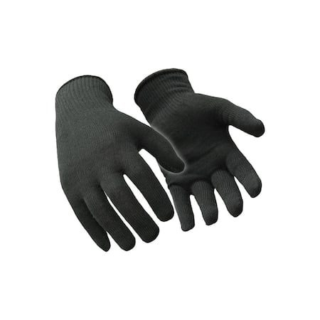 Stretch Wool Liner, Synthetic Fiber, Merino Wool, 9 in Length, Black, Size L, 1 PR MPN:0231RBLKLAR