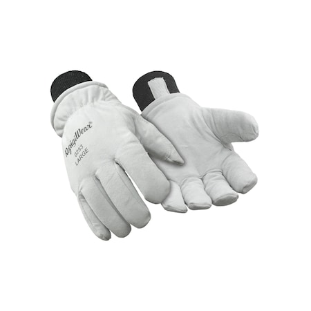 Cold Protection Gloves, Goatskin Palm, White, L MPN:0253RWHTLAR