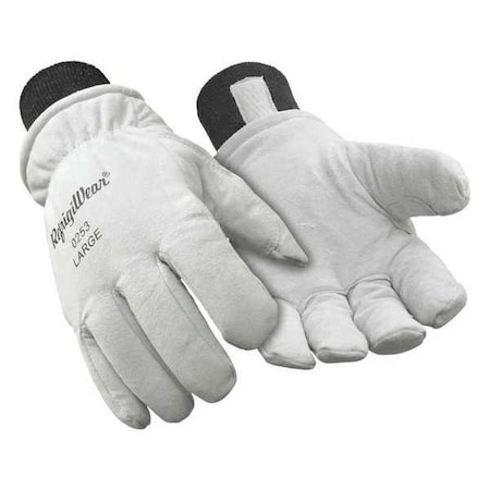 Cold Protection Gloves, Goatskin Palm, White, XL MPN:0253RWHTXLG