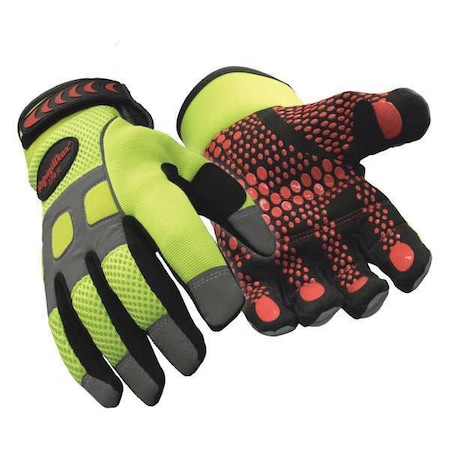 Hi-Vis Cold Protection Gloves, Synthetic Leather Palm, Lime, L ( 9 ) MPN:0279RHVLLAR