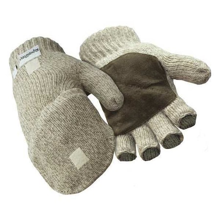 Cold Protection Mitt Gloves, Suede Leather Palm, 100g Thinsulate/Tricot Lining, Brown, L MPN:0304VBRNLAR