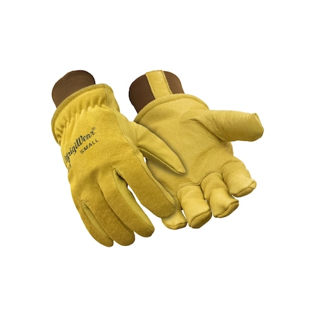 Cold Protection Gloves, Grain Leather Palm, Tricot Lining, Gold, XL MPN:0313RGLDXLG