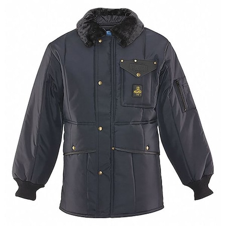 Men's Winter Jacket, Nylon, Zipper, Navy, 2XL MPN:0342RNAV2XL