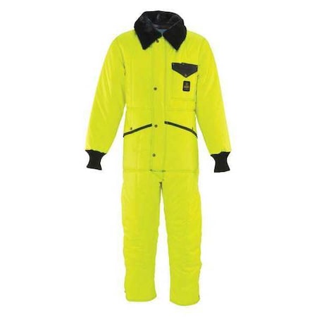 Hi Vis Iron-Tuff Hi-Vis Coverall, Nylon, 11.25 oz Fabric Weight, 30 1/2 in Inseam, Lime, L MPN:0344RHVLLARL2