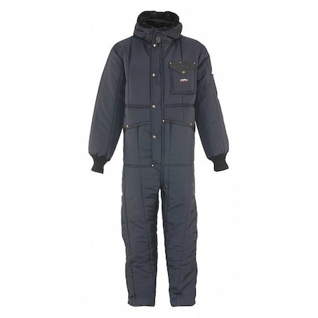 Iron-Tuff Coverall with Hood, Nylon, 400 den Fabric Weight, 32 1/2 in Inseam, Navy, 4XL MPN:0381RNAV4XL