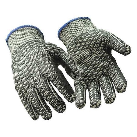 Cold Protection Gloves, PVC Grip Reinforcement Palm, Black, L MPN:0412RBLKLAR