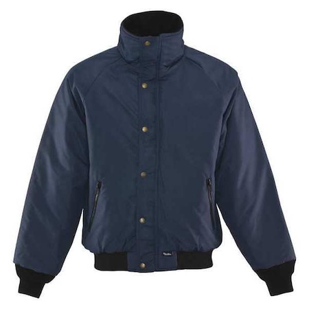 Men's Chillbreaker Jacket, 100% Taslon Nylon, Zipper, Storm Flap, Navy, Xl MPN:0450RNAVXLG
