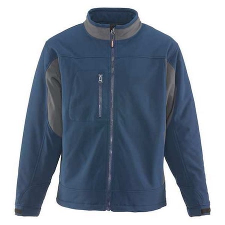 Men's Insulated Softshell Jacket, 100% Polyester, Full Zipper, Navy, M MPN:0490RNAVMED