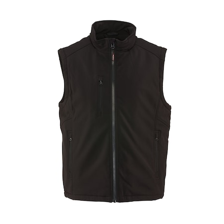 Men's Insulated Softshell Vest, Zipper, Black, L MPN:0492RBLKLAR