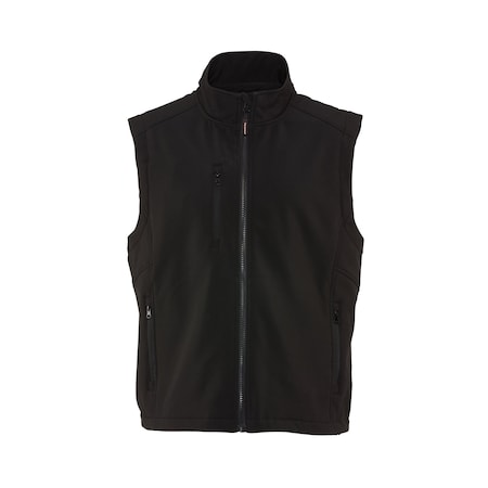 Softshell Vest, Polyester, Zipper, Black, M MPN:0494RBLKMED