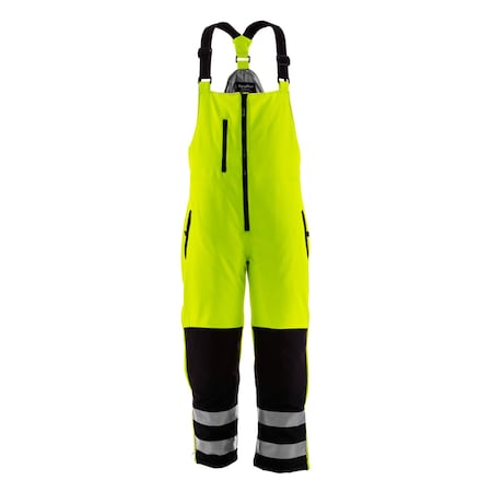 Hi-Vis Insulated Overall, Polyester, Black/Lime, 4XL MPN:0497RBLM4XLL2