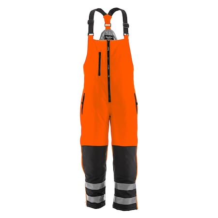 Hi-Vis Insulated Overall, Polyester, Black/Orange, XL MPN:0497RBORXLGL2