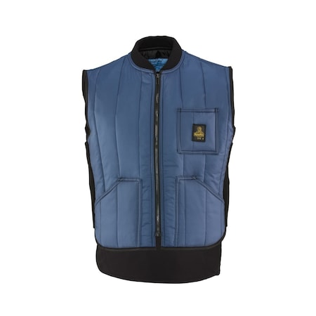 Insultaed Vest, Ripstop Nylon, Zipper, Navy, 5XL MPN:0599RNAV5XL