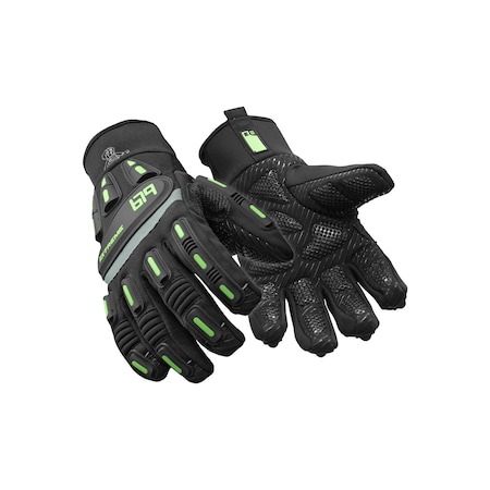 Cold Protection Gloves, Synthetic Leather w/ Silicone Grip Palm, Tricot Lining, Black, M MPN:0679RBLKMED