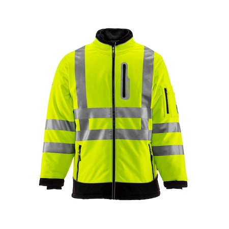 Men's HI-Vis Insulated Softshell Jacket, 100% Polyester, Lime, 5XL MPN:0796RBLM5XLL2