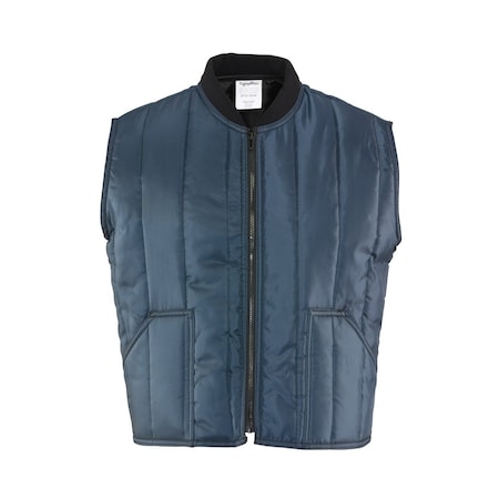 Unisex Insulated Vest, Polyester, Zipper, Navy, 5XL MPN:0912RNAV5XL
