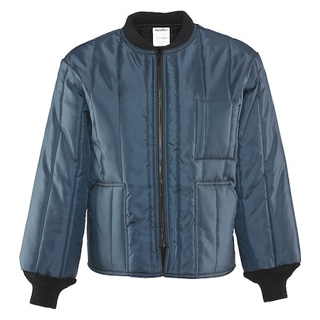 Unisex Insulated Jacket, Polyester, Zipper, Navy, S MPN:0925RNAVSML
