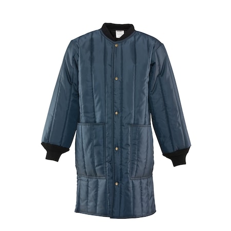 Insulated Frock Liner, Polyester, Snap-Front, Navy, L MPN:0934RNAVLAR