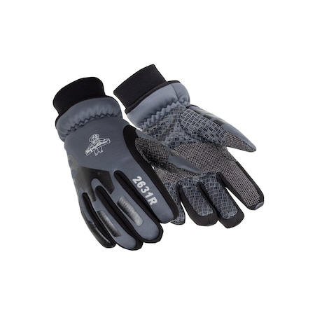 Cold Protection Gloves, Silicone Grip Palm, Tricot Lining, Grey, M MPN:2631RGRAMED