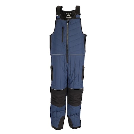 Frostline Bib Overalls, Nylon, Black/Blue, XXL MPN:7120RNBK2XL