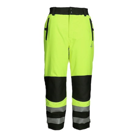 Men's Hi-Vis Insulated Pants, XXL, Black/Lime, Polyester MPN:7496RBLM2XLL2