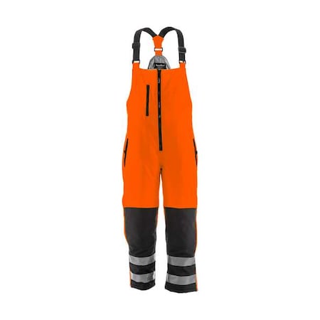 Hi-Vis Insulated Overalls, 100% Polyester, Black/Orange, S MPN:7497RBORSMLL2