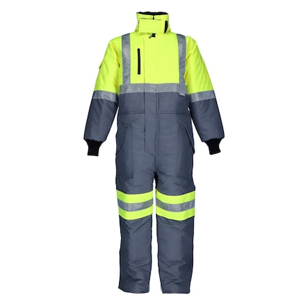Insulated Coveralls, Nylon, Lime/Grey, 5XL MPN:7550RTLG5XL