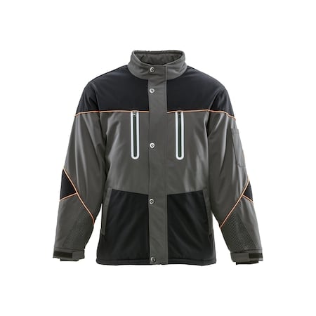 PolarForce Jacket, Polyester, Zipper with Storm Flap, Grey, 5XL MPN:8140RBCH5XL
