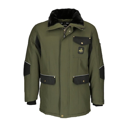 Men's 54 Gold Jacket, Nylon, Zipper with Snap Closure Storm Flap, Green, 4XL MPN:8354RGRN4XL