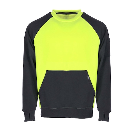 Two-Tone HiVis Crewneck Sweatshirt, M MPN:8455RBLMMED