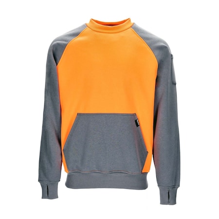 Two-Tone HiVis Crewneck Sweatshirt, L MPN:8455RCORLAR