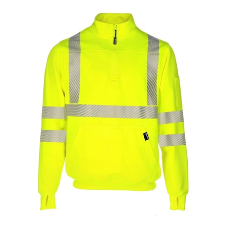 High-Visibility Sweatshirts, 3, R, Polyester, Lime, 4XL MPN:8481RHVL4XLL2