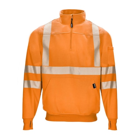 High-Visibility Sweatshirts, 3, R, Polyester, Orange, 4XL MPN:8481RHVO4XLL2
