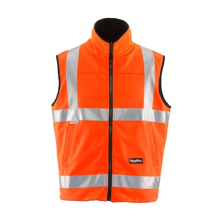 Hivis Reversible Softshell Vest Hv Orangel2 Lar MPN:9499RHVOLARL2