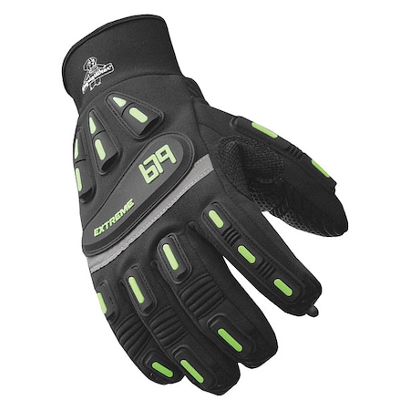 Mechanics Gloves, Synthetic Leather Palm, Black, L (10) MPN:K679RBLKLAR