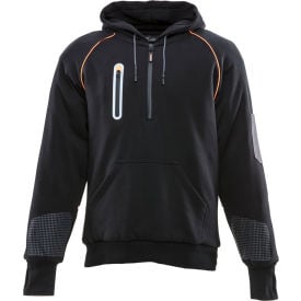 RefrigiWear® PolarForce® Men's Sweatshirt Small Black 8440RBLKSML