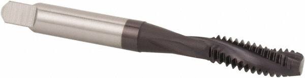Spiral Flute Tap: #8-32, UNC, 2 Flute, Modified Bottoming, 2B Class of Fit, Powdered Metal, TiAlN Finish MPN:072342MS