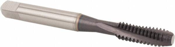 Spiral Flute Tap: #4-40, UNC, 3 Flute, Modified Bottoming, 2B & 3B Class of Fit, Powdered Metal, TiAlN Finish MPN:075740MS